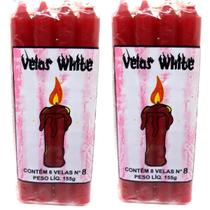 Vela Vermelha Palito Exu Pomba Gira Feitiço Amor Magia Macumba Umbanda Kit 2 Und