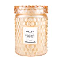 Vela Voluspa Bergamota Rosa 532ml 100h Tempo de queima