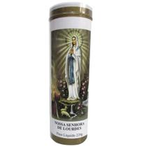 Vela votiva 7 dias santos com orações 14cm - n sra lourdes Vela votiva 7 dias santos com orações 14cm - n sra lourdes