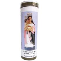Vela votiva 7 dias santos com orações 14cm - n sra prazeres Vela votiva 7 dias santos com orações 14cm - n sra prazeres