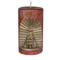 Vela votiva de Nossa Senhora. Rossoni Velas. Imagem em parafina. tamanho: 07x13cm vermelha. Vela votiva de Nossa Senhora. Rossoni Velas. Imagem em parafina. tamanho: 07x13cm vermelha.