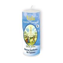 Vela Votiva Grande 330 g Nossa Senhora de Fátima 7 dias