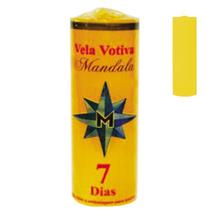 Vela Votiva Mandala Esotérica Amarela 14cm 7 Dias Vela Votiva Mandala Esotérica Amarela 14cm 7 Dias