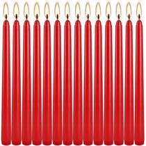 Vela WPONSZU Taper Red, 25 cm, sem perfume, sem gotejamento, pacote com 14