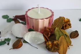 Velas aromática - cristal rosa - ERVA E MAGIA