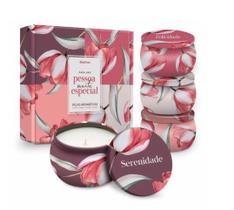 Velas aromaticas lata com 4 unidades (lavanda/gardenia/baunilha/laranja) - para uma pessoa muito especial brasfoot