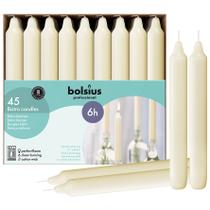 Velas: BOLSIUS Ivory Household, 45 unidades, 18 cm, castiçais de jantar