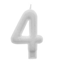 Velas Brancas c/Glitter - SilverFestas