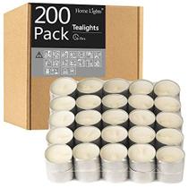 Velas brancas de chá não perfumadas -200 pacotes, 6 a 7 horas burn time smokeless tea light candles, mini velas de parafina votiva com pavios de algodão para Shabbat, Casamentos, Natal, Home Decor