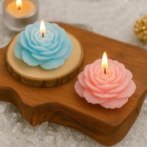 Velas casamento Rosa Kit 10 Flor jantar romântico decoração festa lembrancinha eventos 30g premium padrinho