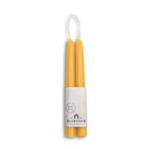 Velas cônicas, cera de abelha de mirtilo, par de cera de abelha 100% pura, 20 cm