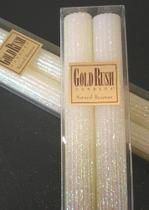 Velas cônicas de cera de abelha com glitter Gold Rush, 20,3 cm, White Lotus, kit com 2