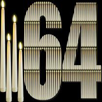 Velas cônicas de LED sem chama Rossesay 64 unidades de bateria Ivory Velas cônicas de LED sem chama Rossesay 64 unidades de bateria Ivory