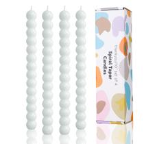 Velas cônicas em espiral LPUSA White H 25,5 cm, cera sem perfume, 4 unidades Velas cônicas em espiral LPUSA White H 25,5 cm, cera sem perfume, 4 unidades