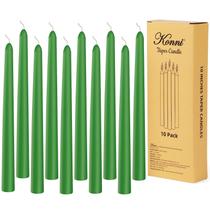 Velas cônicas KONNI Yellow 2,2 x 25 cm, sem perfume, sem fumaça, pacote com 10