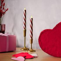 Velas cônicas LED sem chama Luminara, pacote com 2 unidades, 2,5 x 25 cm Velas cônicas LED sem chama Luminara, pacote com 2 unidades, 2,5 x 25 cm