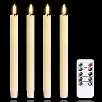 Velas cônicas LED sem chama Mavandes, 2 x 24,5 cm, pacote com 4