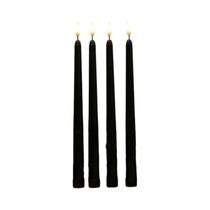 Velas Cônicas LED sem Chama para Halloween - 11 Polegadas (3 ou 4 Peças) - Luz Branca Quente