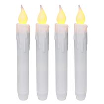 Velas cônicas sem chama CVHOMEDECO LED Drip Timer branco 17 cm