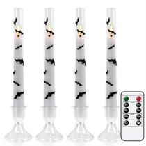 Velas cônicas sem chama GenSwin Bats LED com controle remoto de Halloween Velas cônicas sem chama GenSwin Bats LED com controle remoto de Halloween