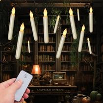 Velas cônicas sem chama LED Homemory, 12 unidades de 17,5 cm, amarelas quentes