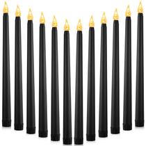 Velas cônicas sem chama LED pretas CHENGU, 27,5 cm Velas cônicas sem chama LED pretas CHENGU, 27,5 cm