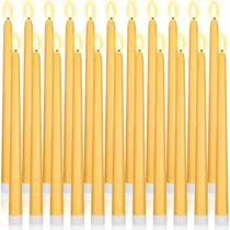 Velas cônicas sem chama Macarrie, 28 cm, operadas por bateria, 24 unidades