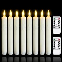 Velas cônicas sem chama Mavandes Ivory LED com controle remoto de 8 unidades
