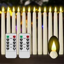 Velas cônicas sem chama PILLOBOX com controle remoto e temporizador Velas cônicas sem chama PILLOBOX com controle remoto e temporizador