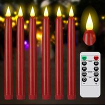 Velas cônicas sem chama PILLOBOX com controle remoto e temporizador Velas cônicas sem chama PILLOBOX com controle remoto e temporizador