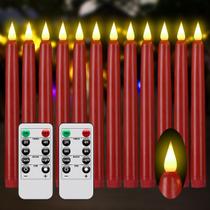 Velas cônicas sem chama PILLOBOX com controle remoto e temporizador Velas cônicas sem chama PILLOBOX com controle remoto e temporizador