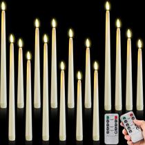 Velas cônicas sem chama Rossesay com temporizador remoto, 16 unidades Velas cônicas sem chama Rossesay com temporizador remoto, 16 unidades