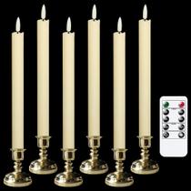 Velas cônicas sem chama Wondise Flickering com temporizador e controle remoto Velas cônicas sem chama Wondise Flickering com temporizador e controle remoto
