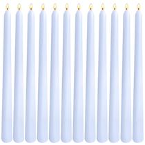 Velas cônicas Sihuida, azul pálido, 10 cm, sem perfume, sem gotejamento, pacote com 12