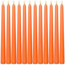 Velas cônicas Sihuida Neon Orange 10 cm, sem perfume, sem gotejamento, pacote com 12 Velas cônicas Sihuida Neon Orange 10 cm, sem perfume, sem gotejamento, pacote com 12