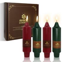 Velas cônicas XINAOBAOLUO Christmas de 5 polegadas sem perfume, 4 peças