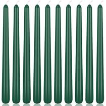 Velas cônicas Yiflyer Hunter-Green 25 cm, pacote com 10, sem perfume Velas cônicas Yiflyer Hunter-Green 25 cm, pacote com 10, sem perfume