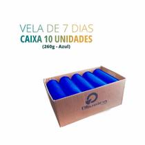 Velas De 7 dias ( votiva ) Azul 100% Parafina Pura com 250 gr celofane liso- 10 Unidades