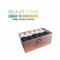 Velas De 7 dias ( votiva ) bicolor 100% Parafina Pura com 250 gr celofane liso- 10 Unidades Branca e Preta