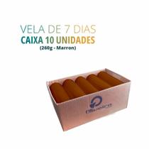 Velas De 7 dias ( votiva ) Marron 100% Parafina Pura com 250 gr celofane liso- 10 Unidades