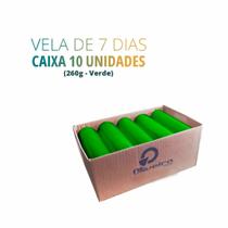 Velas De 7 dias ( votiva )Verde 100% Parafina Pura com 250 gr celofane liso- 10 Unidades