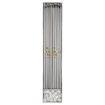 Velas de aniversário Meri Meri Long 22 cm prateadas (pacote com 16)