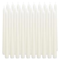 Velas de Cera de Soja Qinxiang Ivory 25cm - Sem Gotejamento, Sem Perfume (Pacote com 30)