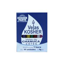 Velas de Chanucá Cores 44 Unidades Kosher