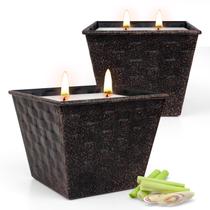 Velas de citronela KEARLGMBH 350 ml ao ar livre, pacote com 2 unidades, queima de 100 horas Velas de citronela KEARLGMBH 350 ml ao ar livre, pacote com 2 unidades, queima de 100 horas