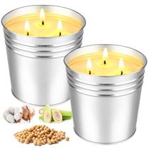 Velas de citronela OFUN 1L, pacote com 3 mechas, 2 mechas para atividades ao ar livre, 200h