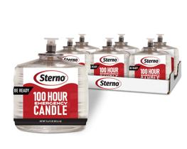 Velas de emergência Sterno de 100 horas de queima sem perfume x6 Velas de emergência Sterno de 100 horas de queima sem perfume x6
