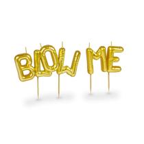 Velas de festa genuínas Fred FANCY THAT BLOW ME com acabamento dourado
