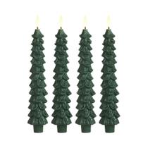 Velas De Natal LED Verdes 2pçs/4pçs, Velas Sem Chama Com Efeito 3D Para Decoração De Casa