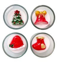 Velas de Natal Papai Noel Árvore Mini Velas Decorativas